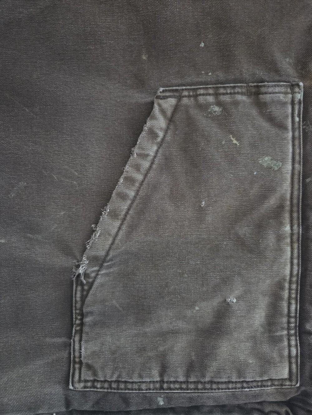 Carhartt Dark Brown Sherpa Lined Duck Vest Distressed Workwear Mens Size 2 XL - Picture 6 of 16